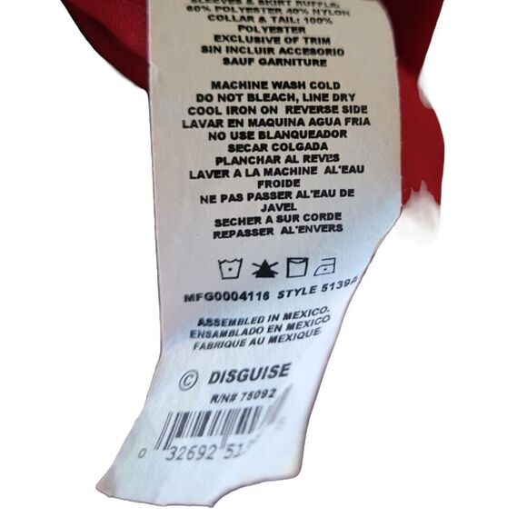 Cirque Du Soleil Diabla Costume Evil Red Gold Flame Queen Disguise SZ S - Picture 10 of 10